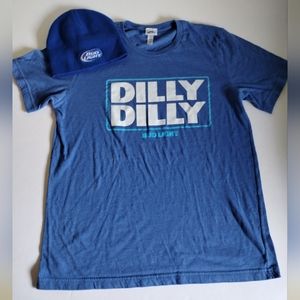 Bud light t shirt and beanie combo Large